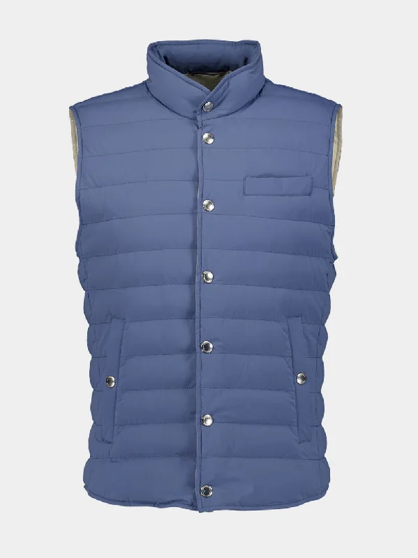 Quilted Padded Blue Vest