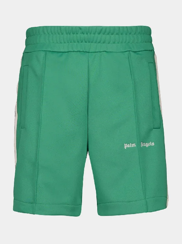 Forest Green Track Shorts with Logo