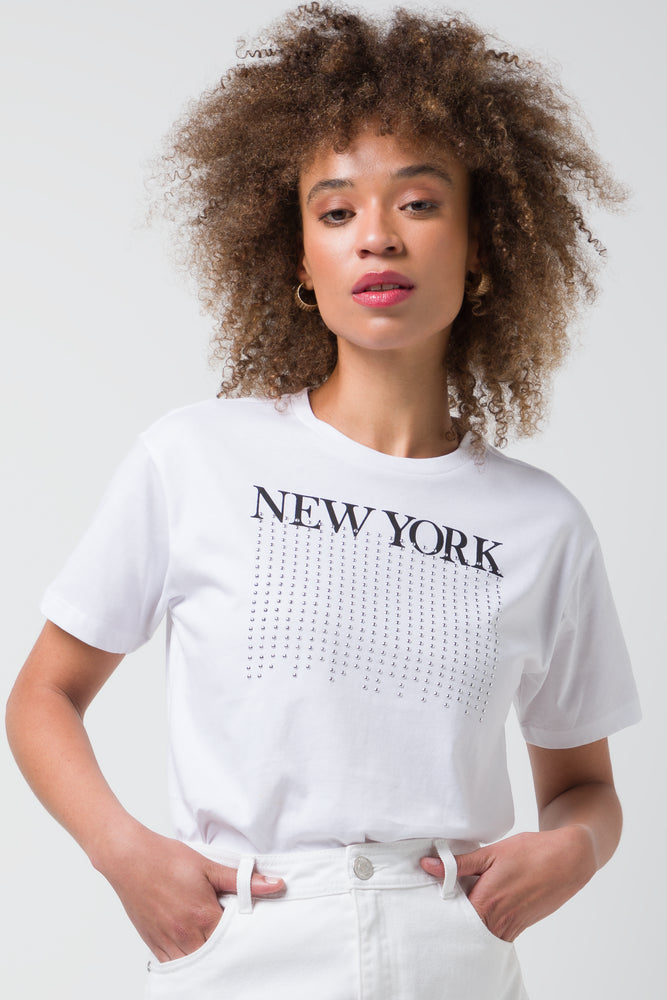 New York Short Sleeve T-Shirt White