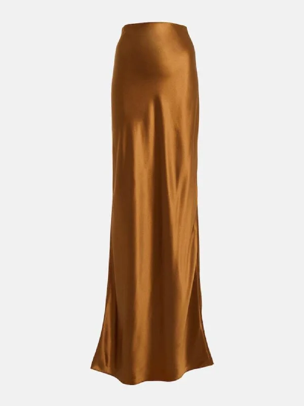 Silk Satin Slip Skirt