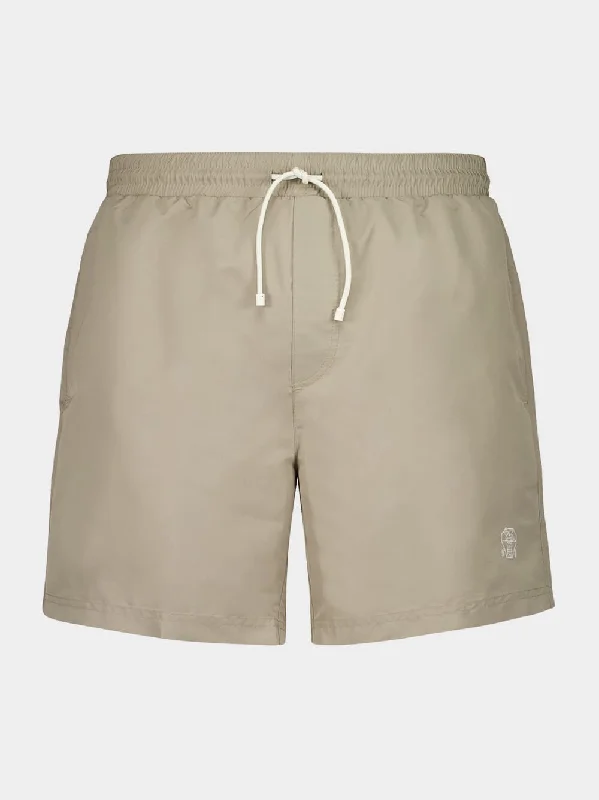 Beige Swim Shorts