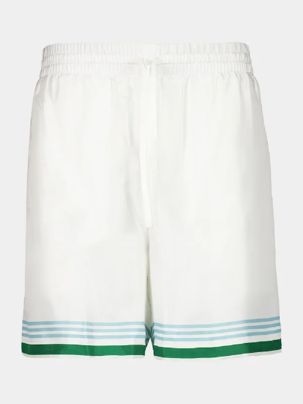 White Metaphysical Tennis Icon Shorts