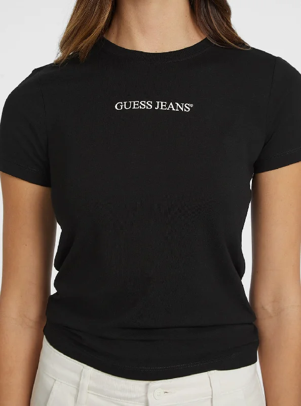 Guess Jeans Black Short Sleeve Logo T-Shirt