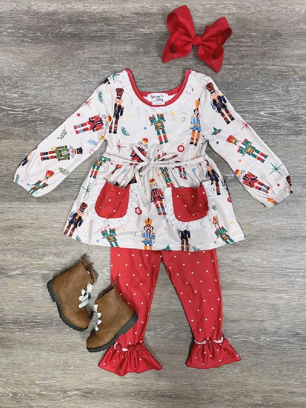 Nutcracker Dreams Girls Tunic & Polka Dot Leggings Outfit