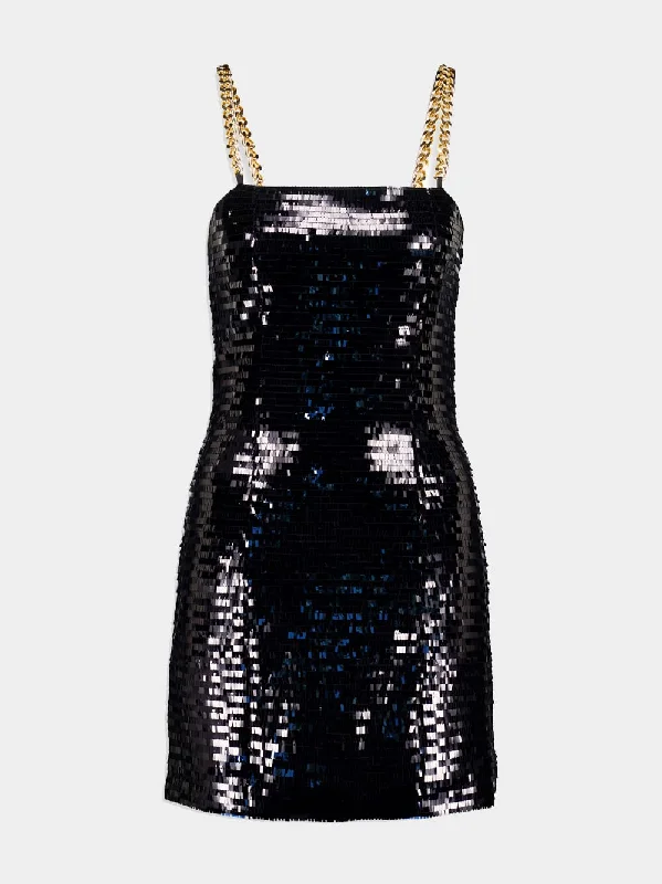 Sequin Chain-Link Short Dress