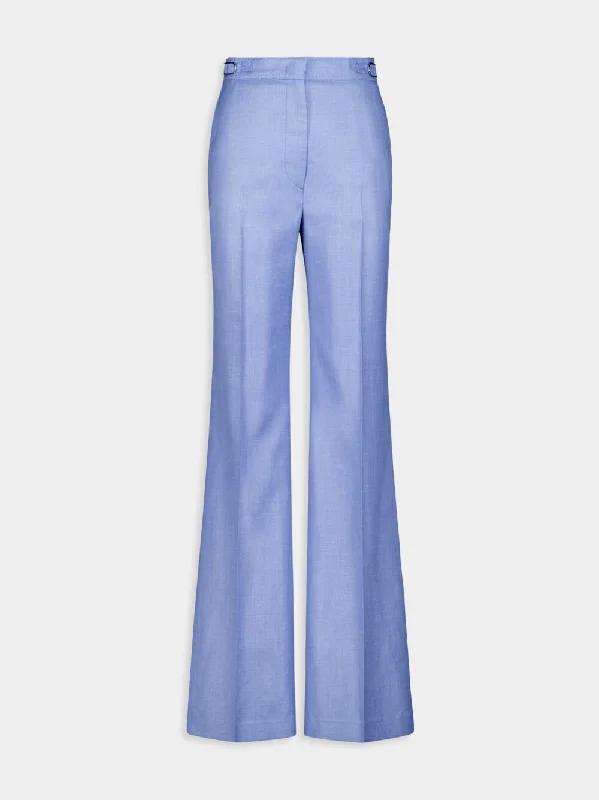 Vesta Blue Wool Pants