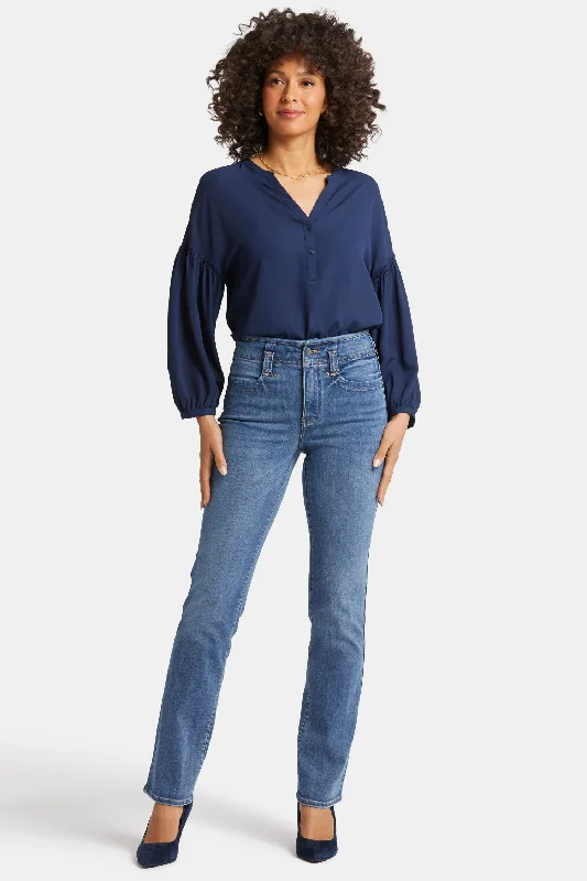 Marilyn Straight Jeans in Long Inseam - Clear Brook