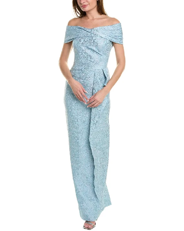 Teri Jon by Rickie Freeman Metallic Jacquard Gown