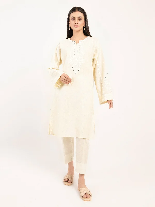 Khaddar Shirt-Embroidered (Pret)