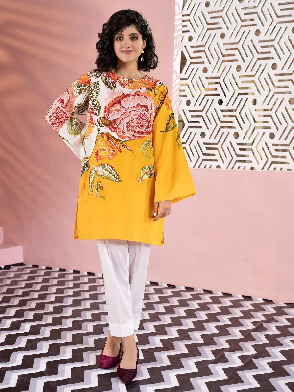 Printed Khaddar Shirt