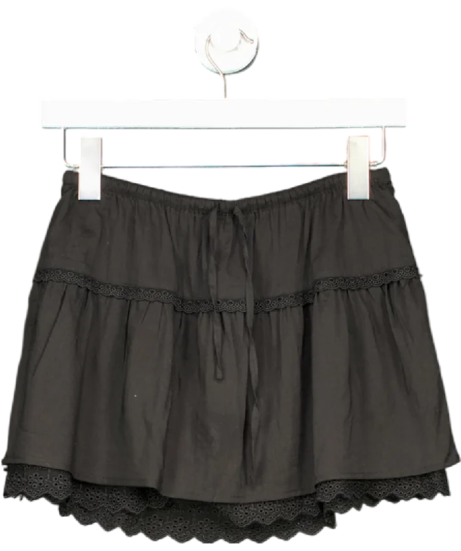 Reformation Black Tavia Skirt UK 4