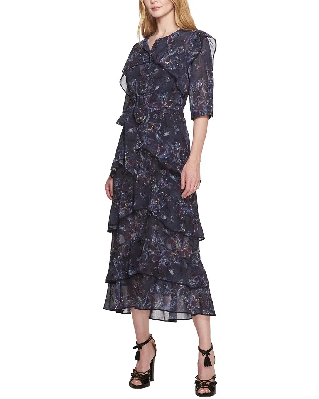 Marchesa Notte Aster Printed Dress