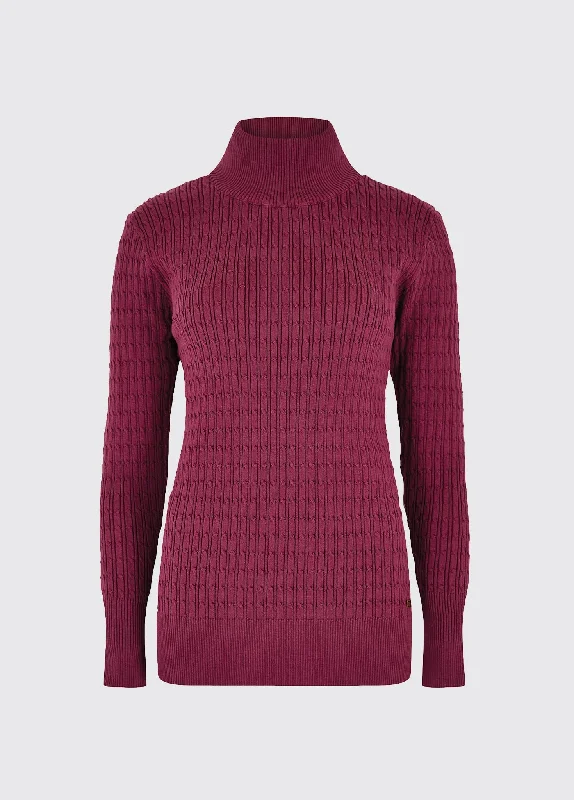 Hacketstown Funnel Neck Sweater - Currant