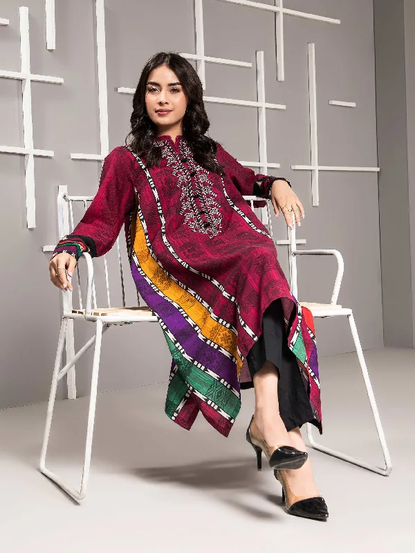 Khaddar Shirt-Embroidered (Pret)