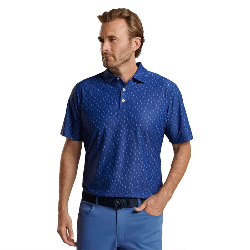 Peter Millar Fairway Par-Tee Performance Mesh Polo Shirt - Sport Navy