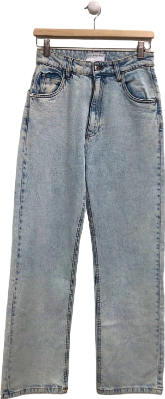 Never Fully Dressed Light Blue Denim Straight Leg Jeans UK 6