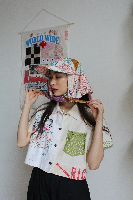 Floral Quilt Top Patchwork Bonnet