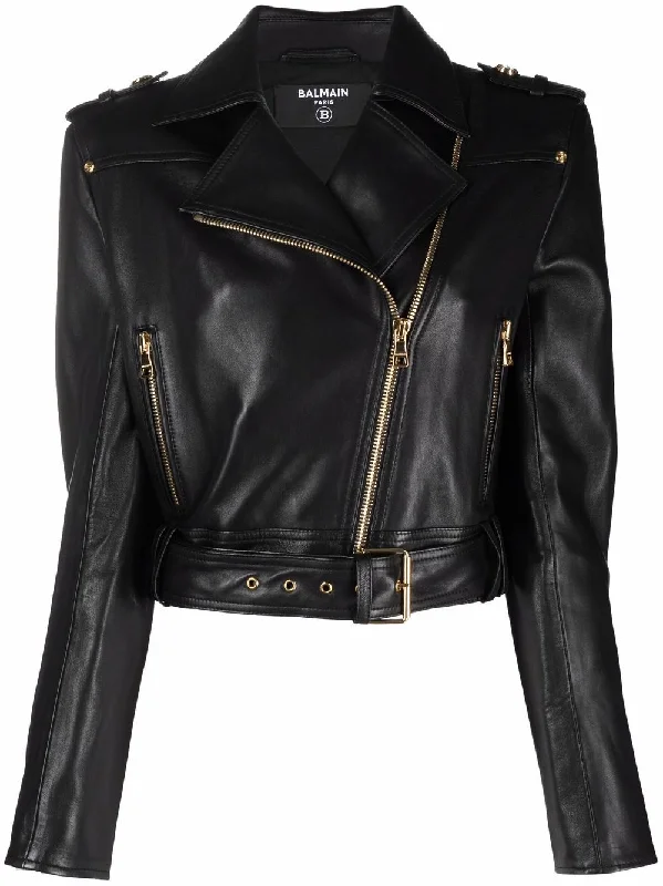 Cropped Biker Jacket