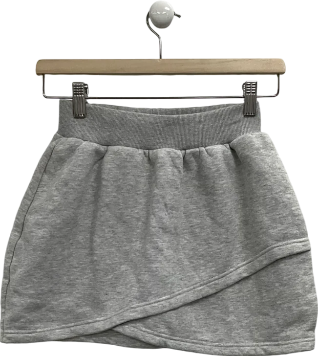 PrettyLittleThing Grey Jersey Mini Skirt UK S