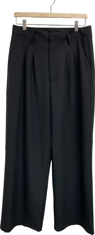 Collusion Relaxed Wide Leg Tailored Trousers In Black W32