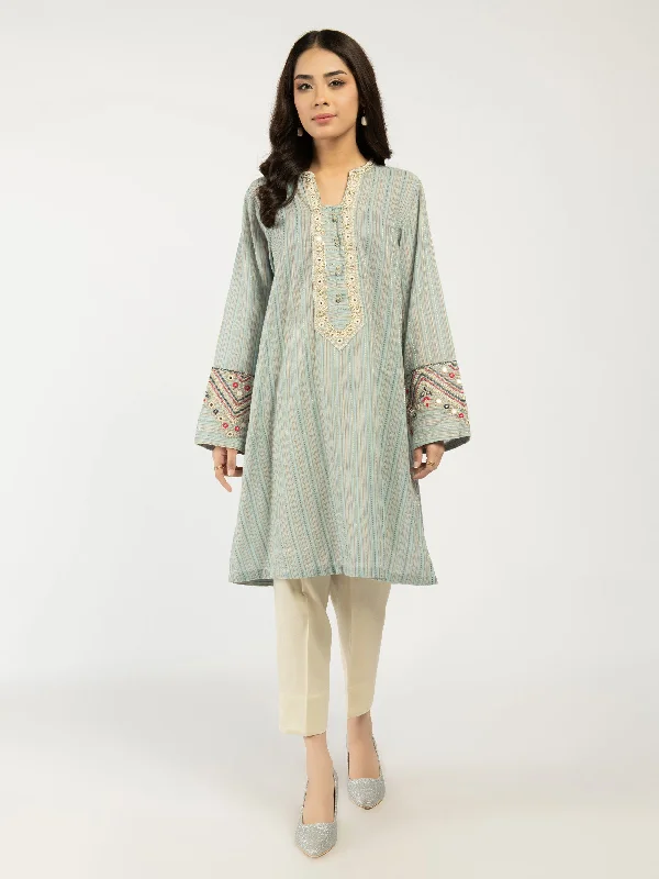 Khaddi Shirt-Embroidered (Pret)