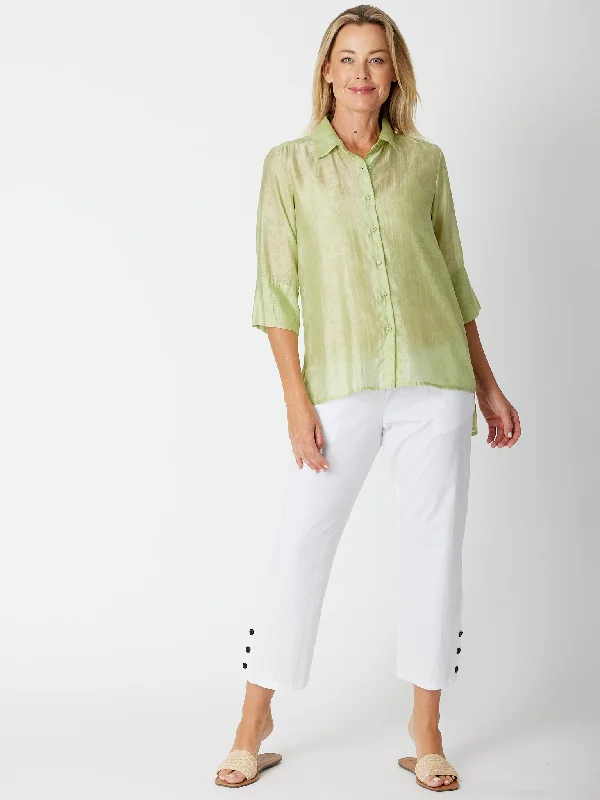 Sheer Sheen Shirt ( without cami) - Mint = lime 30187