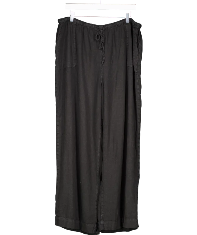 Nobody's Child Black Wide Leg Trousers UK 18