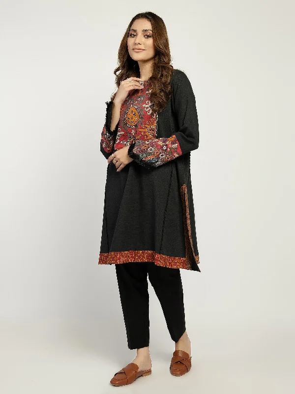 Printed Khaddar Shirt