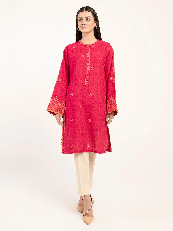 Embroidered Khaddar Shirt