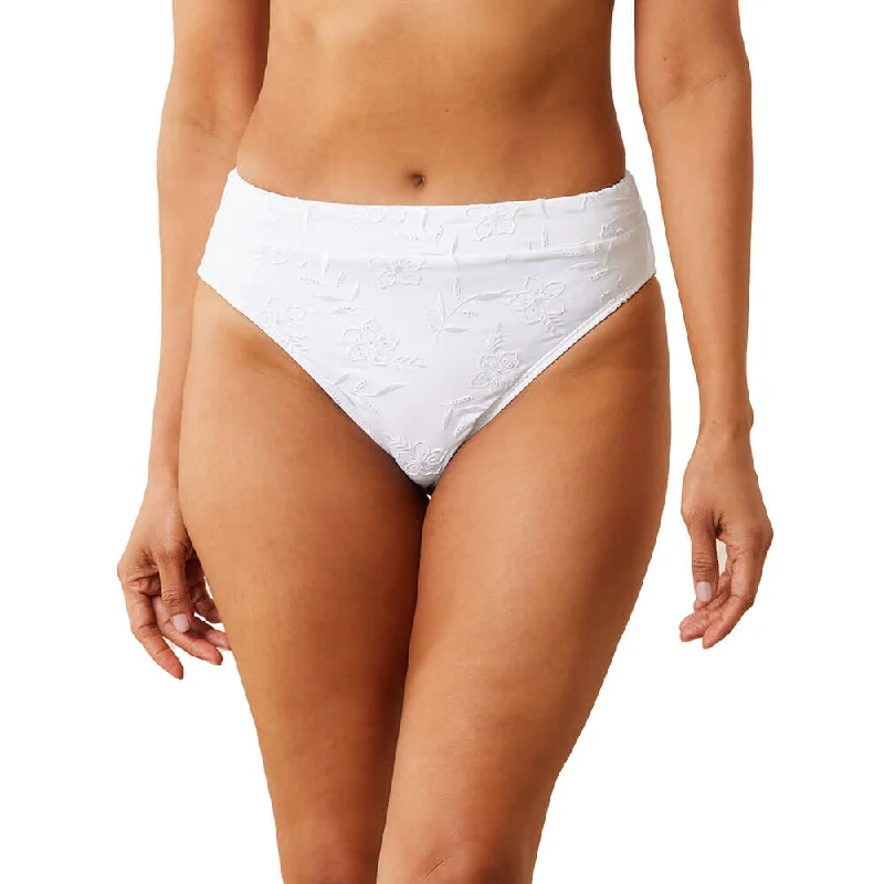 Tommy Bahama Eyelet Hideaway High Waist Bottom - White *