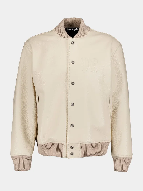 Classic Cream Bomber Jacket