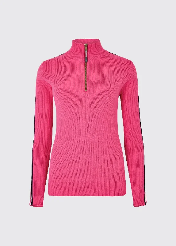 Killglass Zip Neck Sweater - Cerise