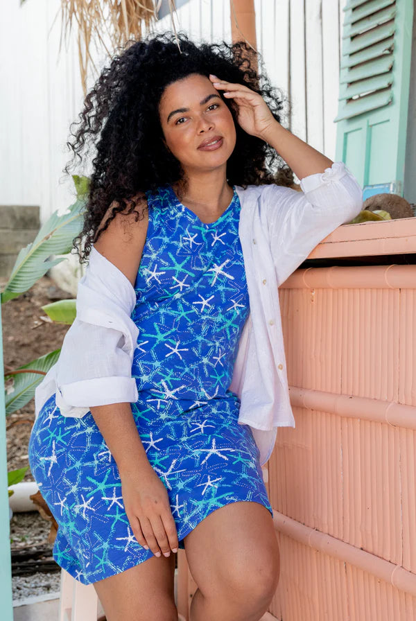 West Indies Wear Wishes Dress - Periwinkle