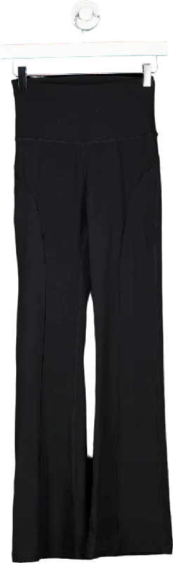 Shein Black FeatherFit  High-Waisted Trousers UK XS