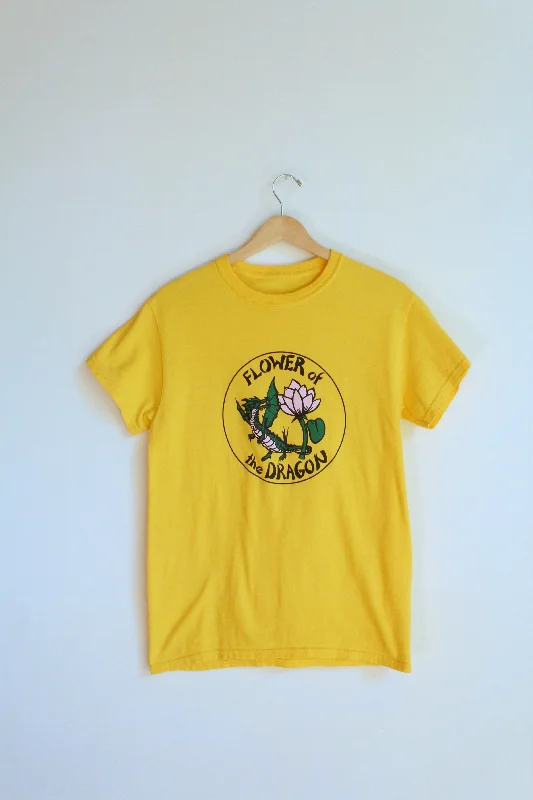 Flower of the Dragon Bright Yellow Vintage Tee