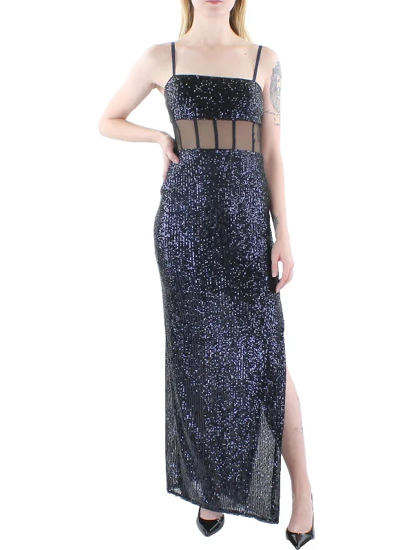 Womens Sequin Long Evening Dress