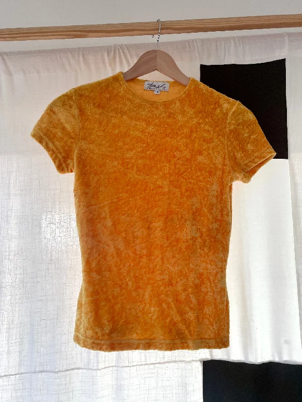 1990s Yellow Fuzzy Bodycon Tee