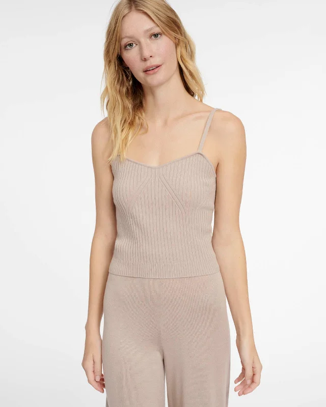 Wool Cashmere LYR Bustier Tank