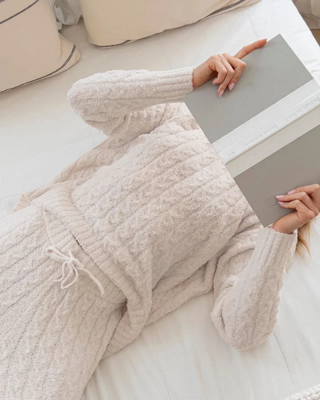 Fuzzy Sweater PJ Set