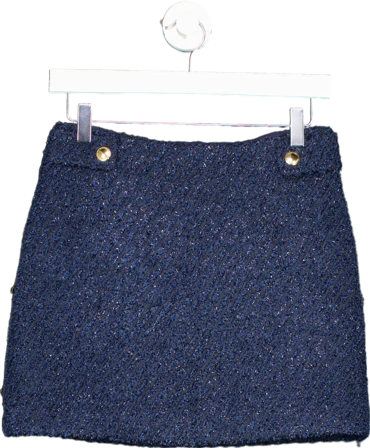 Michael Kors Navy Tweed Skirt UK XS