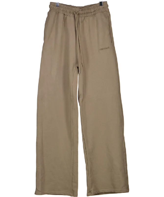 Cernucci Beige Ladies Wide Leg Jogger - Taupe UK S