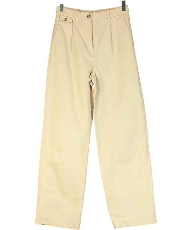 & Other Stories Beige Straight Tailored Trousers W32