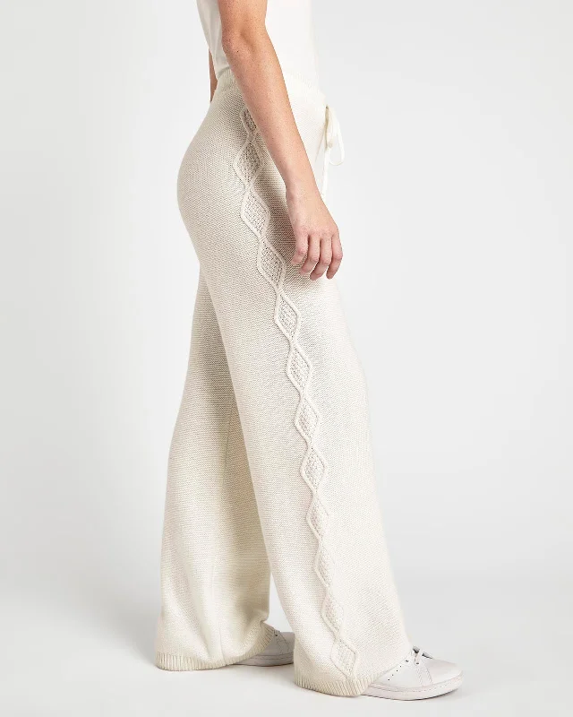 Dakota Cable Sweater Wide Leg Pant