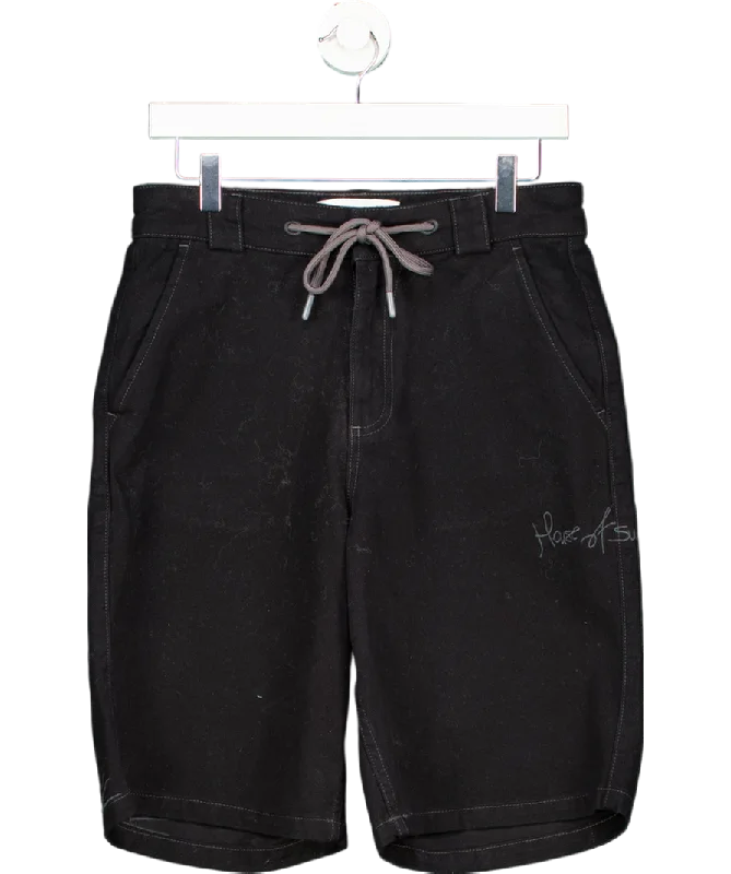 HOUSE OF SUNNY Black Sundown Denim Bermuda Shorts UK S