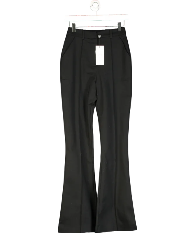 Club L Black High Waist Wide Leg Trousers UK 8