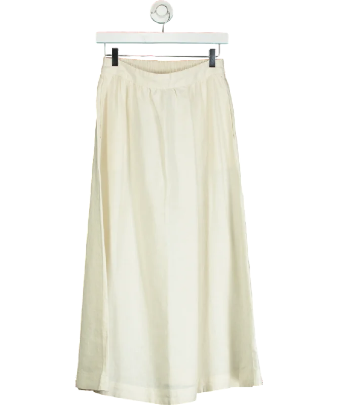 Boden Cream Florence Linen Skirt UK 6