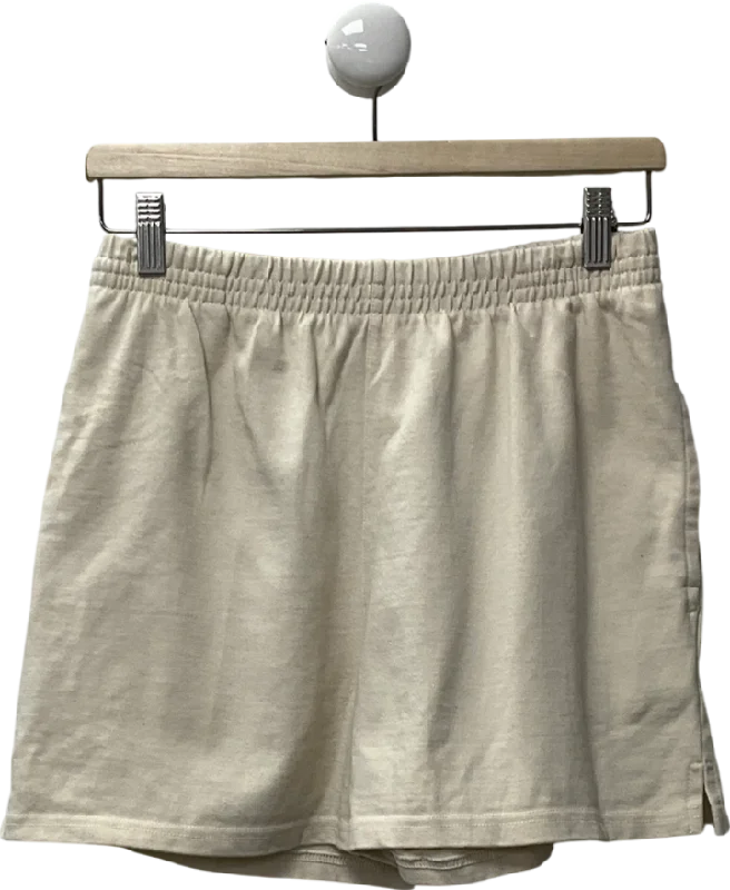 John galt Beige Off White Rosa Sweat Shorts UK S