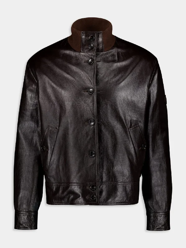 Reversible Leather Bomber Jacket