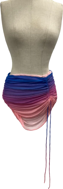 Candypants Purple Ombre Ruffle Festival Beach Skirt UK S