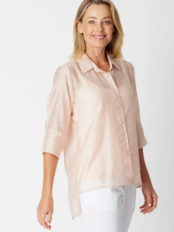 Sheer Sheen Shirt ( without cami) - Pink 30187